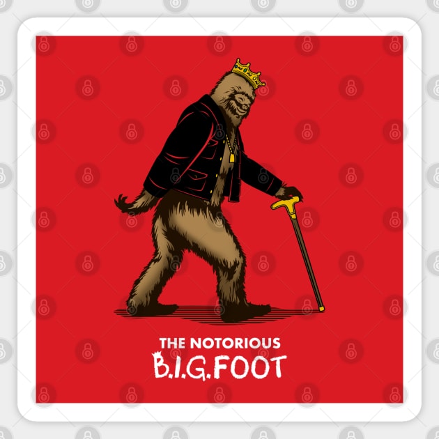 Bigfoot Sasquatch Notorious Rapper Music Funny Parody Sticker by BoggsNicolas